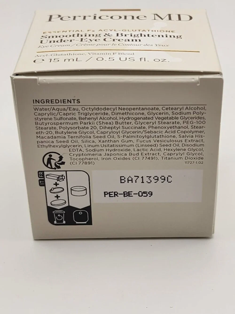 Perricone MD Essential Fx Acyl-Glutathione Smoothing Brightening Eye Cream 0.5oz